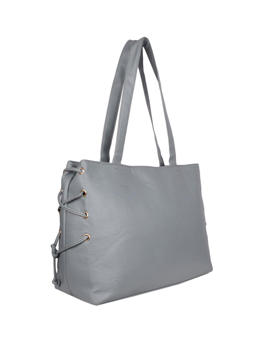 grey leatherette (pu) regular handbag - 16438917 - Zoom Image - 4