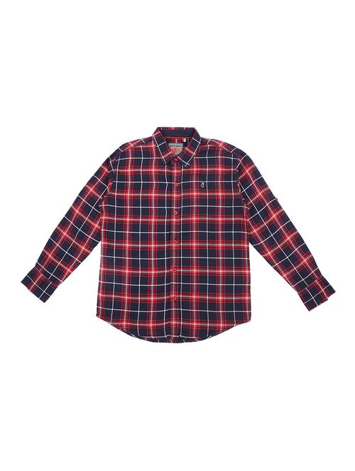 curve hem checkered shirt - 16439248 - Standard Image - 1