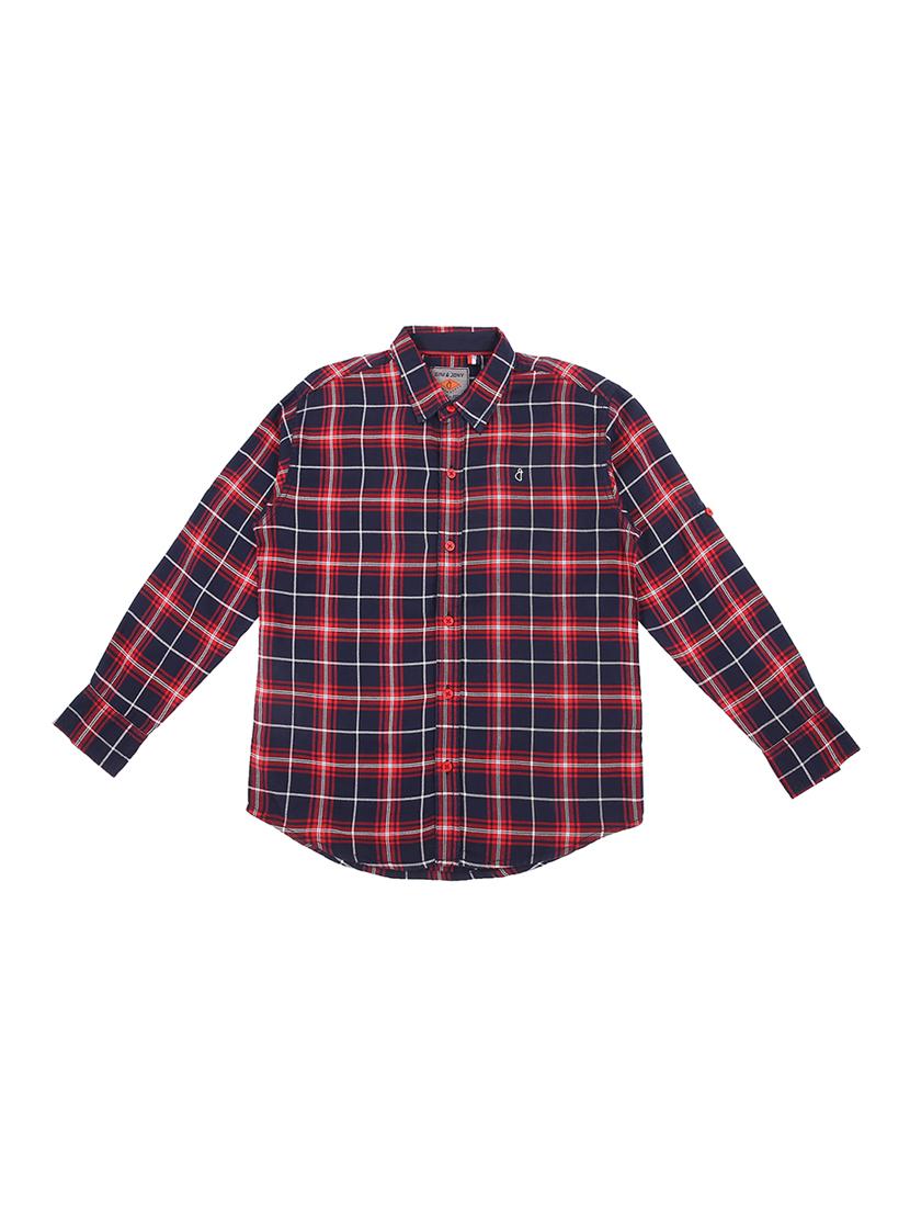 curve hem checkered shirt - 16439248 - Zoom Image - 1