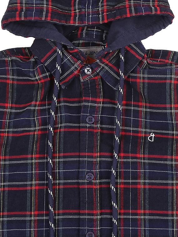 curve hem checkered shirt - 16439250 - Zoom Image - 3