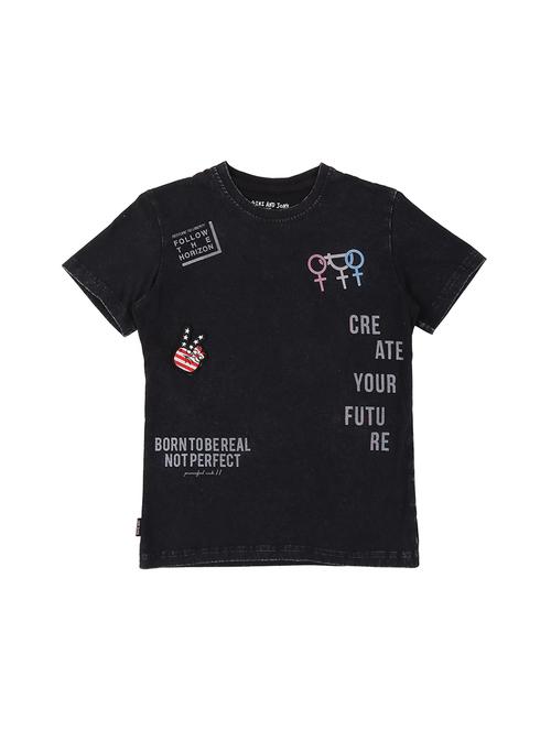 crew neck quirky print t-shirt - 16439349 - Standard Image - 1