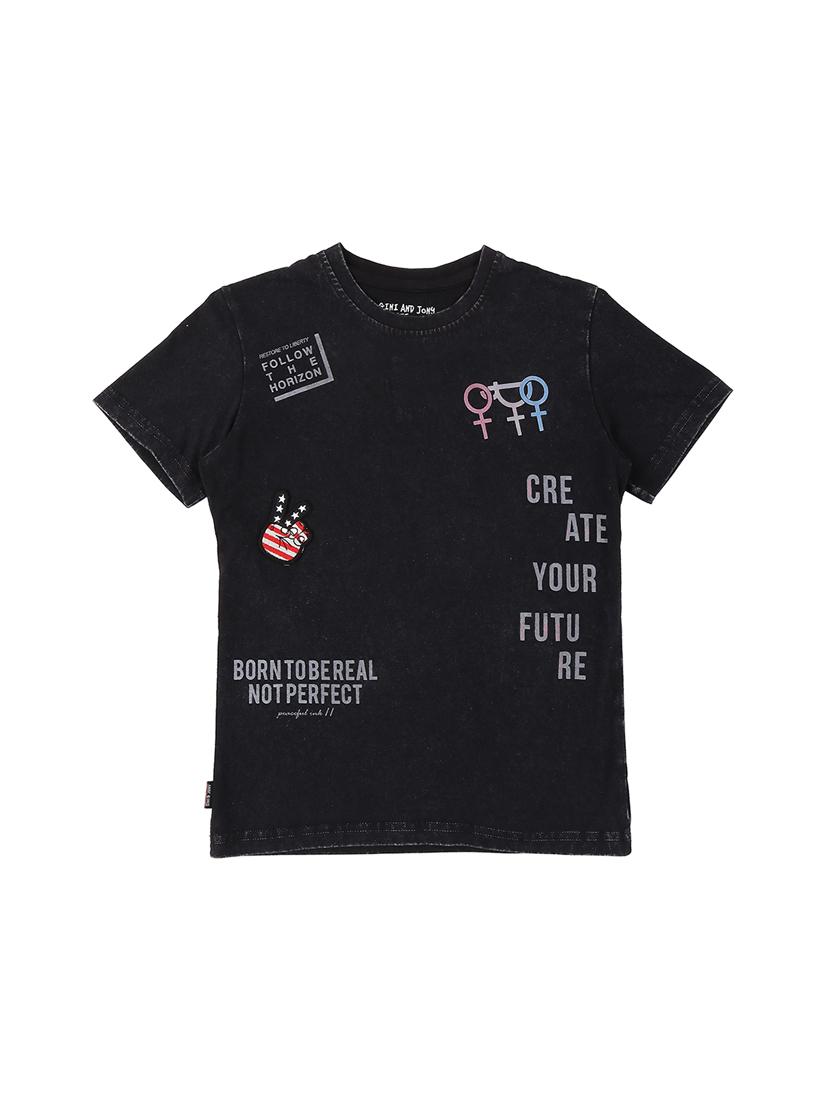 crew neck quirky print t-shirt - 16439349 - Zoom Image - 1