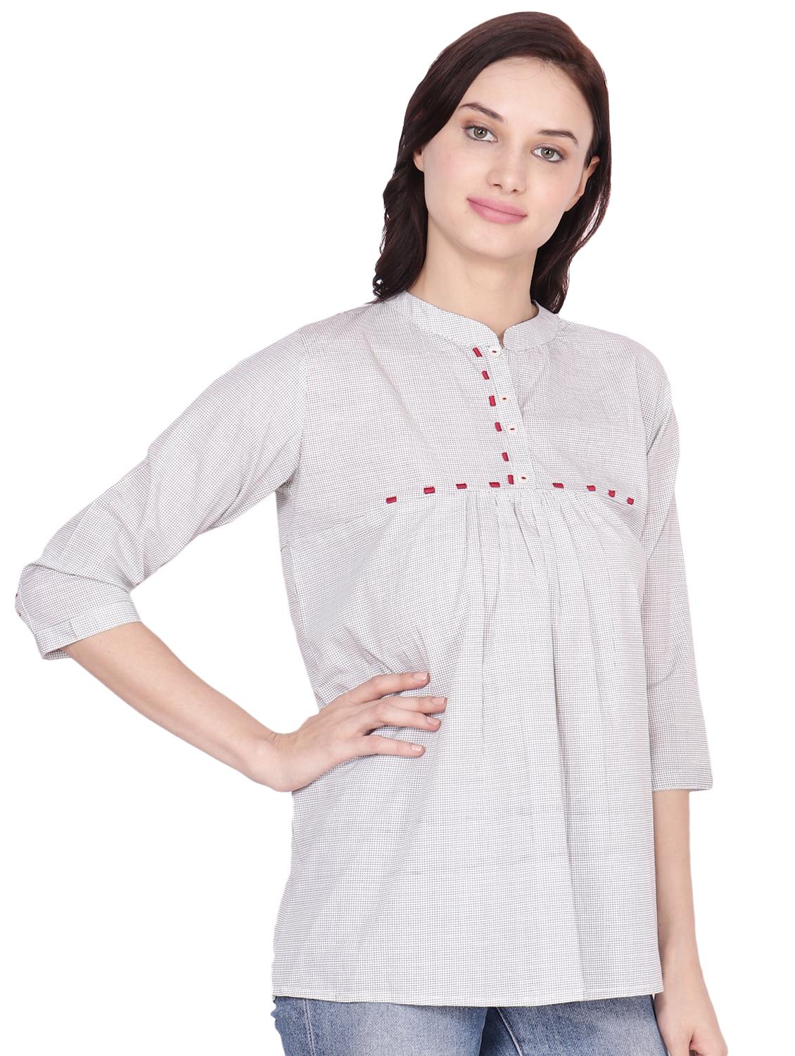 embroidered a-line kurti - 16439560 - Zoom Image - 2