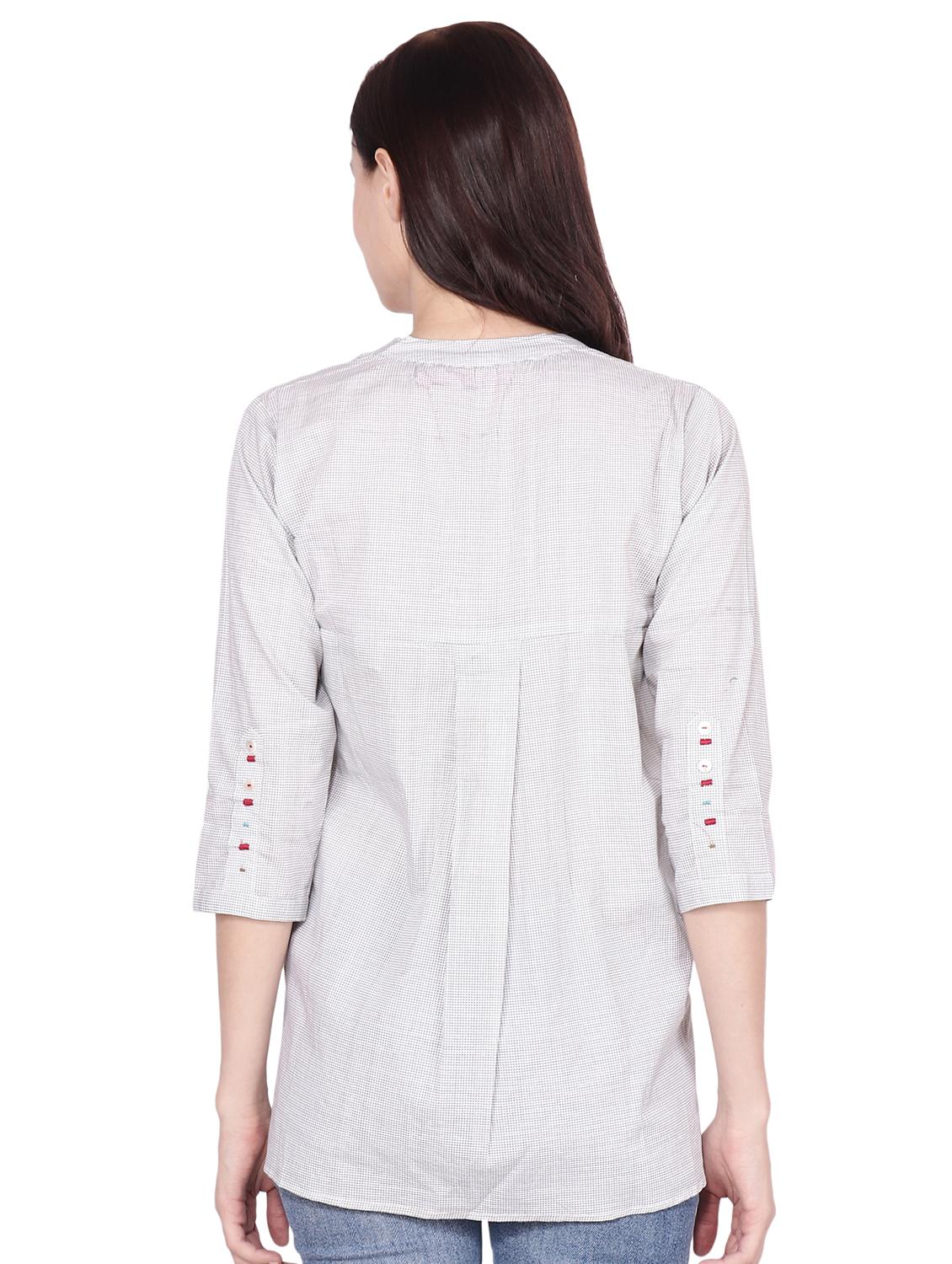 embroidered a-line kurti - 16439560 - Zoom Image - 3