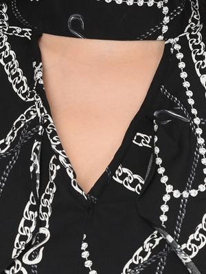 choker neck scarf print top - 16439579 - Standard Image - 5