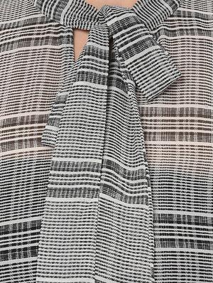 tie up neck checkered top - 16439590 - Standard Image - 5