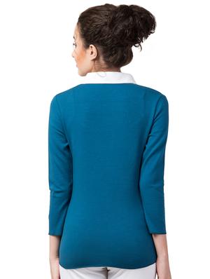 contrast polo neck tee - 16440323 - Standard Image - 3