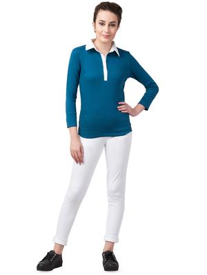 contrast polo neck tee - 16440323 - Standard Image - 4