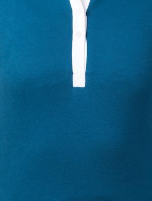 contrast polo neck tee - 16440323 - Standard Image - 5