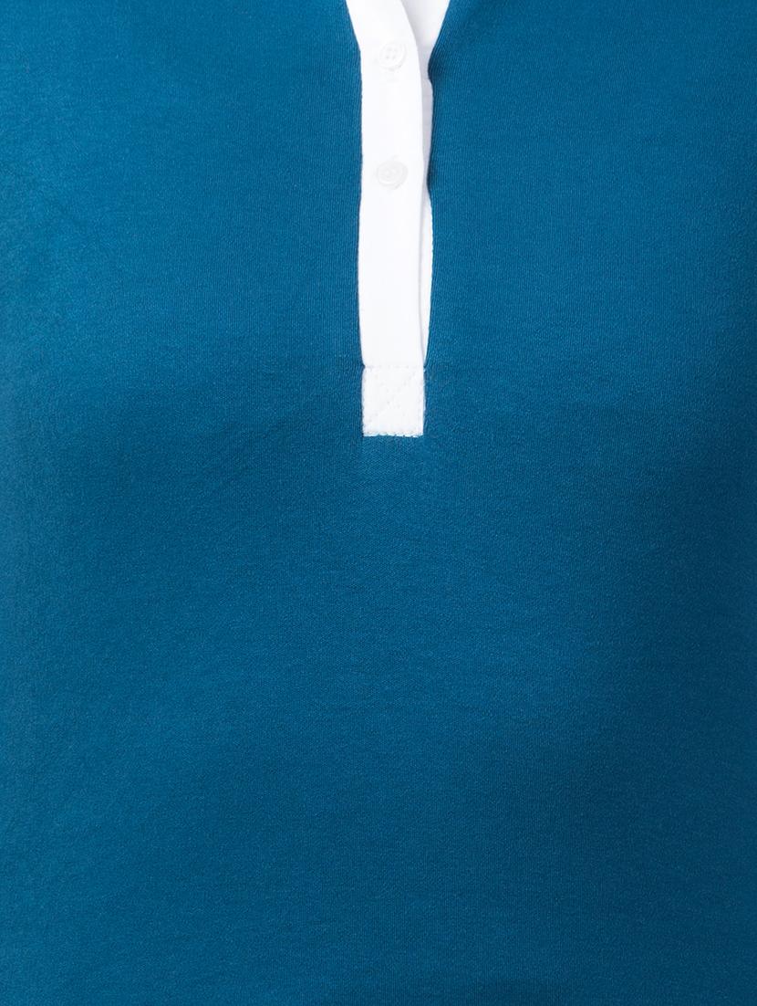 contrast polo neck tee - 16440323 - Zoom Image - 5