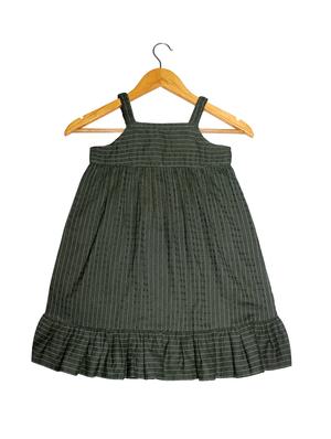 bow patched shoulder strap frock - 16440501 - Standard Image - 2
