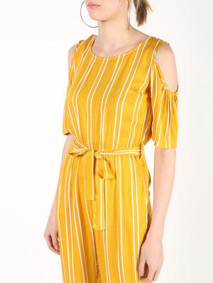 tie front striped jumpsuit - 16441096 - Standard Image - 5