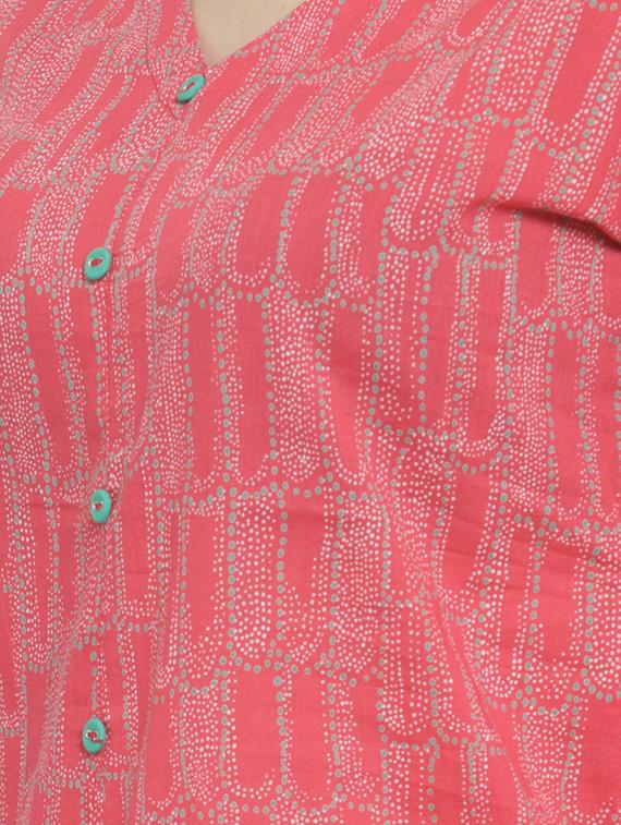printed straight kurta - 16441183 - Zoom Image - 4