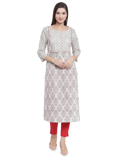 printed straight kurta - 16441194 - Very Small Image - 1