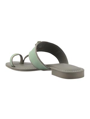green one toe sandals - 16441549 - Standard Image - 2