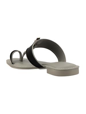 black one toe sandals - 16441550 - Standard Image - 2
