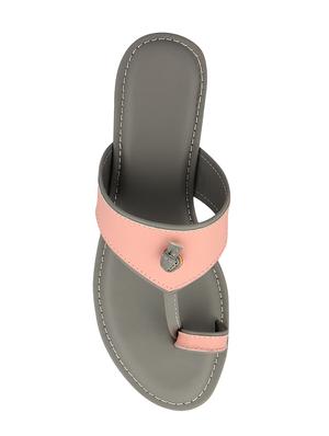 pink one toe sandals - 16441551 - Standard Image - 4