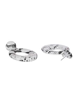 white metal drop earring - 16441604 - Standard Image - 2
