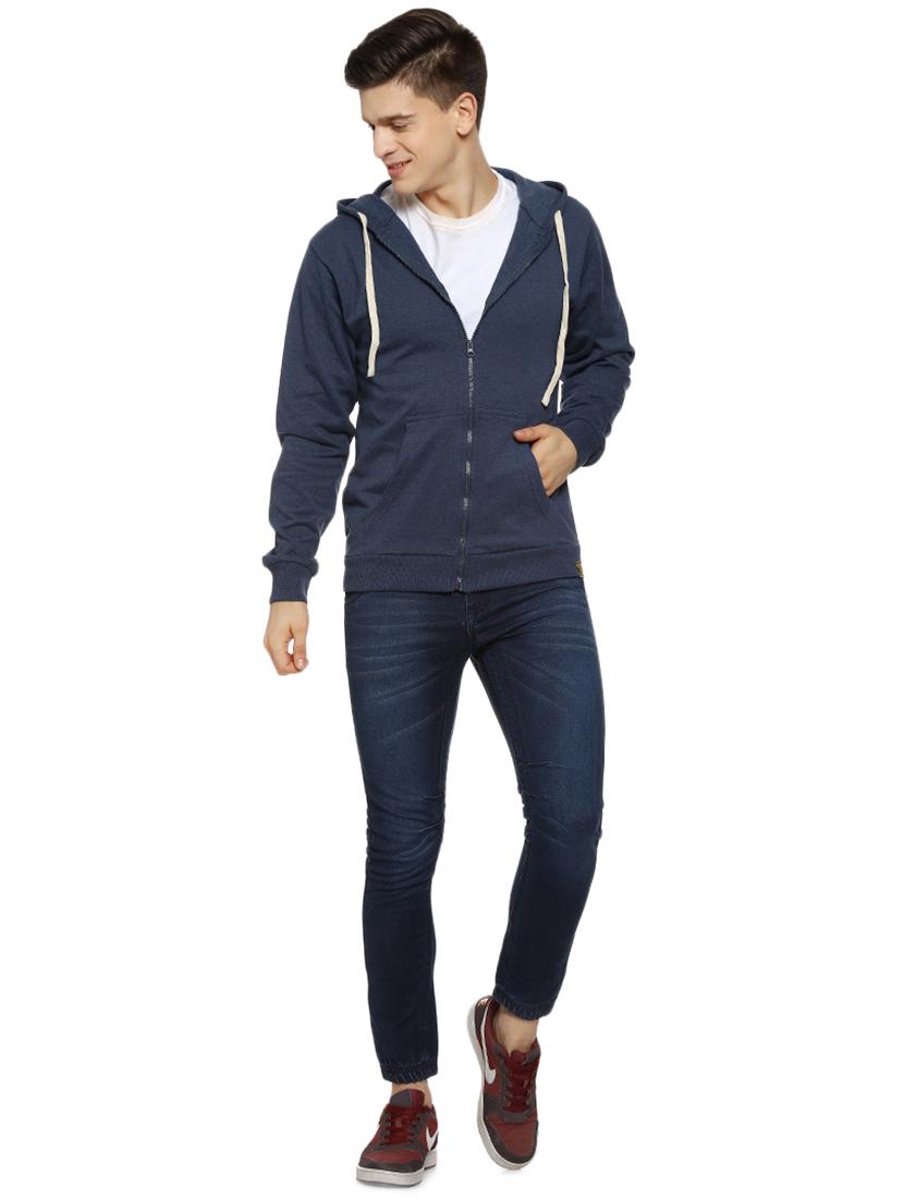 blue solid sweatshirt - 16442825 - Zoom Image - 4