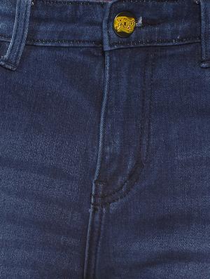 blue light washed side taped ripped denim jeans - 16442966 - Standard Image - 5