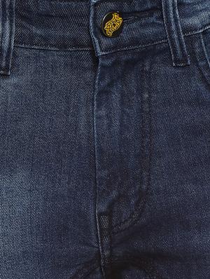 blue light washed ripped denim jeans - 16442967 - Standard Image - 5