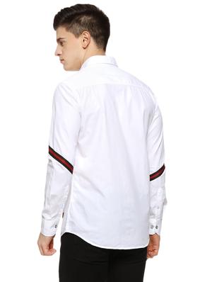 white taped casual shirt - 16442976 - Standard Image - 3