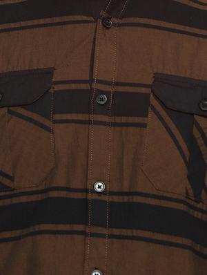 brown striped casual shirt - 16442987 - Standard Image - 5
