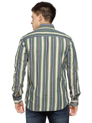 green striped short kurta - 16442993 - Standard Image - 3