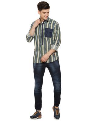 green striped short kurta - 16442993 - Standard Image - 4
