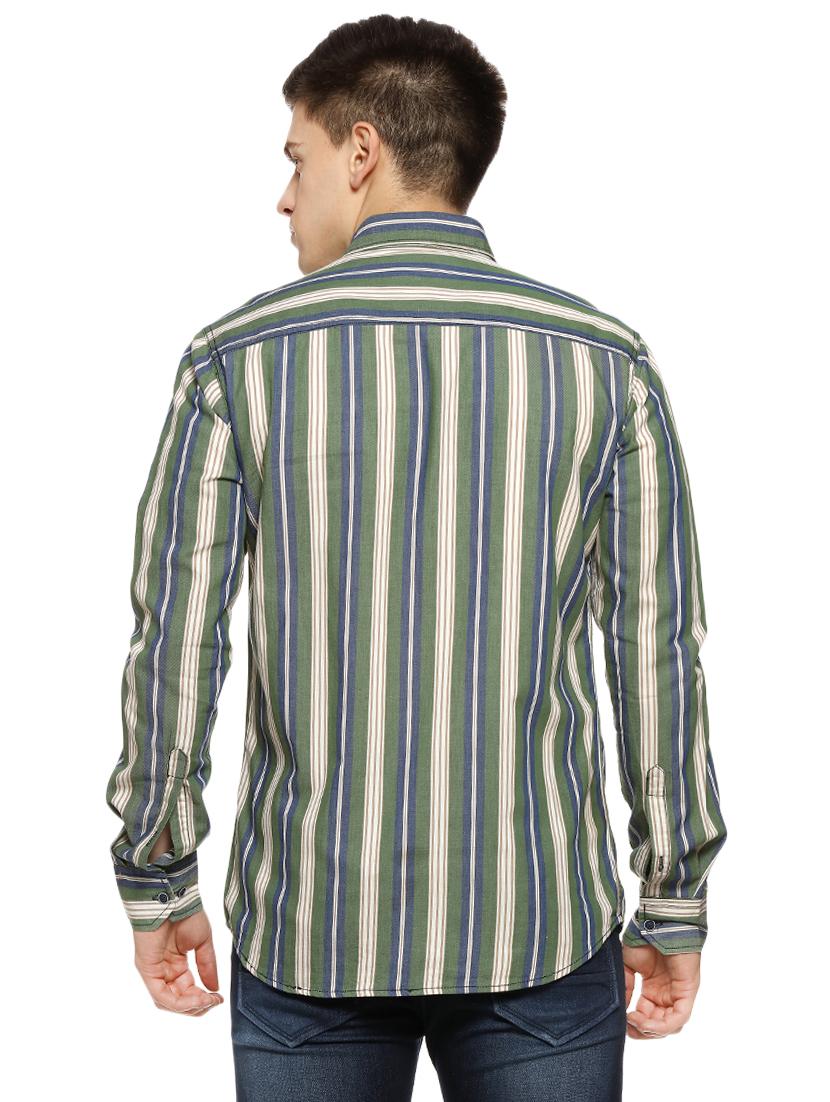 green striped short kurta - 16442993 - Zoom Image - 3