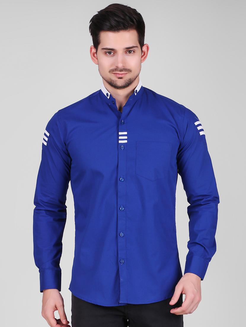 blue striped casual shirt - 16443064 - Zoom Image - 1