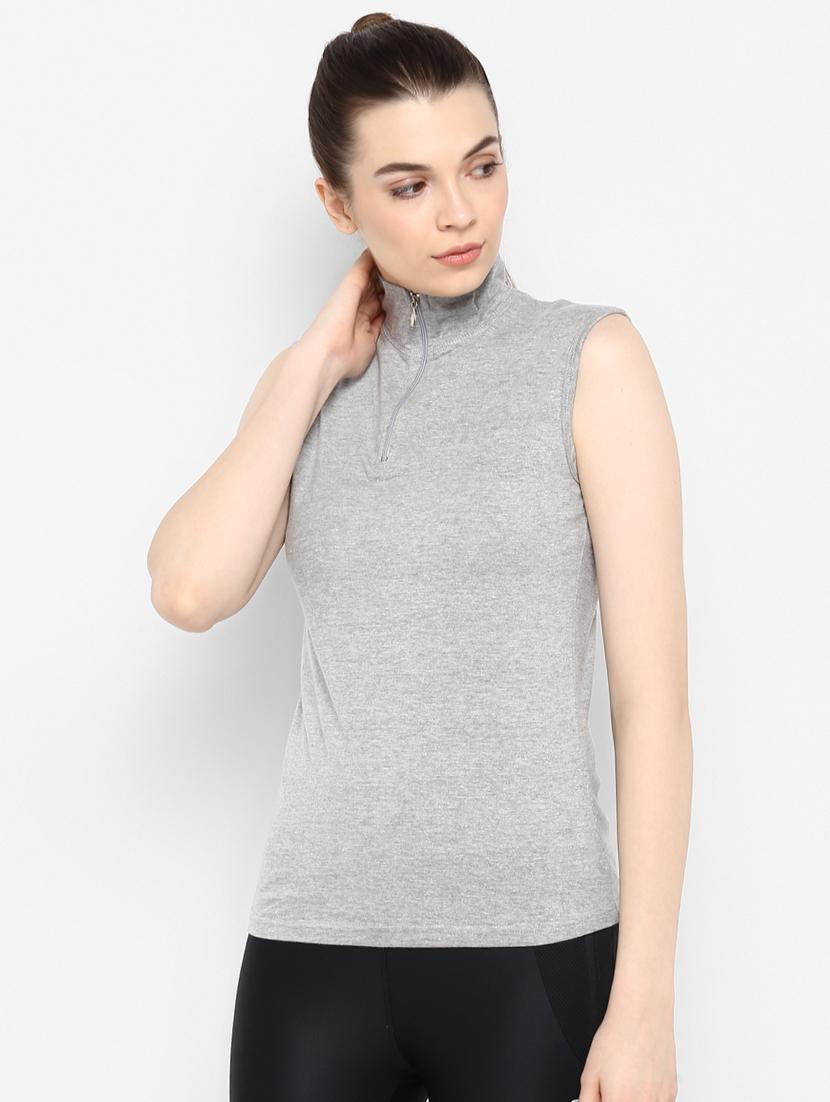 turtle neck zip detail tee - 16443254 - Zoom Image - 1