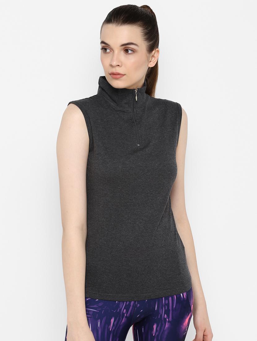 turtle neck zip detail tee - 16443255 - Zoom Image - 1