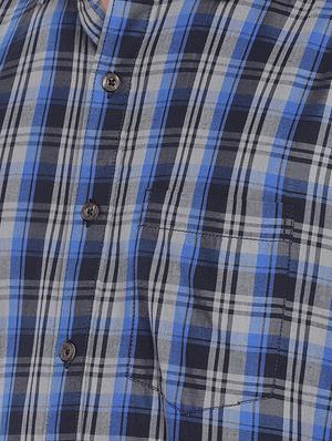 blue checkered casual shirt - 16443726 - Standard Image - 5