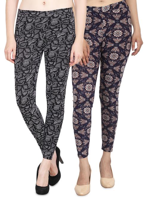 set of 2 mid rise printed legging - 16444565 - Very Small Image - 1