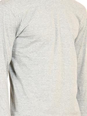 grey solid hooded t-shirt - 16445003 - Standard Image - 5