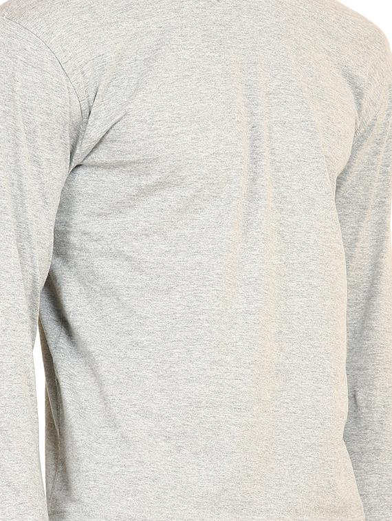 grey solid hooded t-shirt - 16445003 - Zoom Image - 5