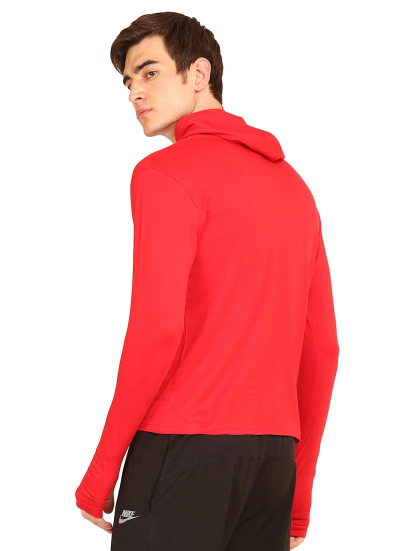 red solid hooded t-shirt - 16445005 - Zoom Image - 3