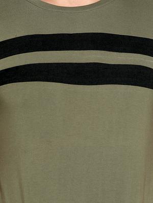 olive green striped t-shirt - 16445110 - Standard Image - 5