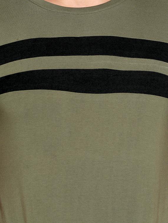 olive green striped t-shirt - 16445110 - Zoom Image - 5