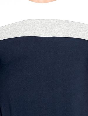 navy blue color block t-shirt - 16445118 - Standard Image - 5