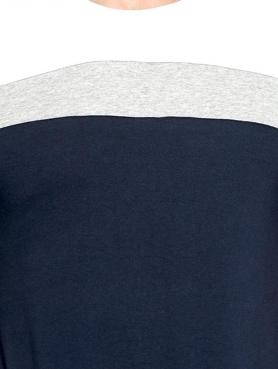 navy blue color block t-shirt - 16445118 - Zoom Image - 5