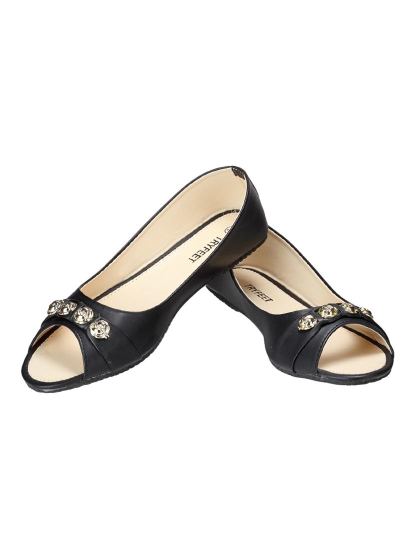black slip on sandals - 16445162 - Zoom Image - 2
