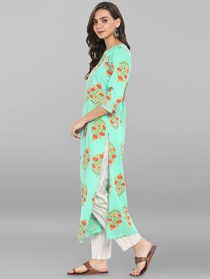 floral printed kurta pant set - 16445202 - Standard Image - 2