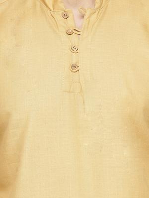 beige solid asymmetric kurta - 16445478 - Standard Image - 5