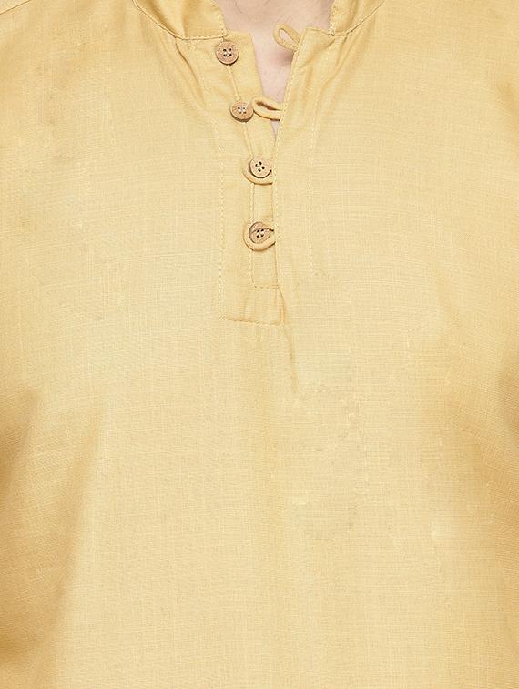 beige solid asymmetric kurta - 16445478 - Zoom Image - 5
