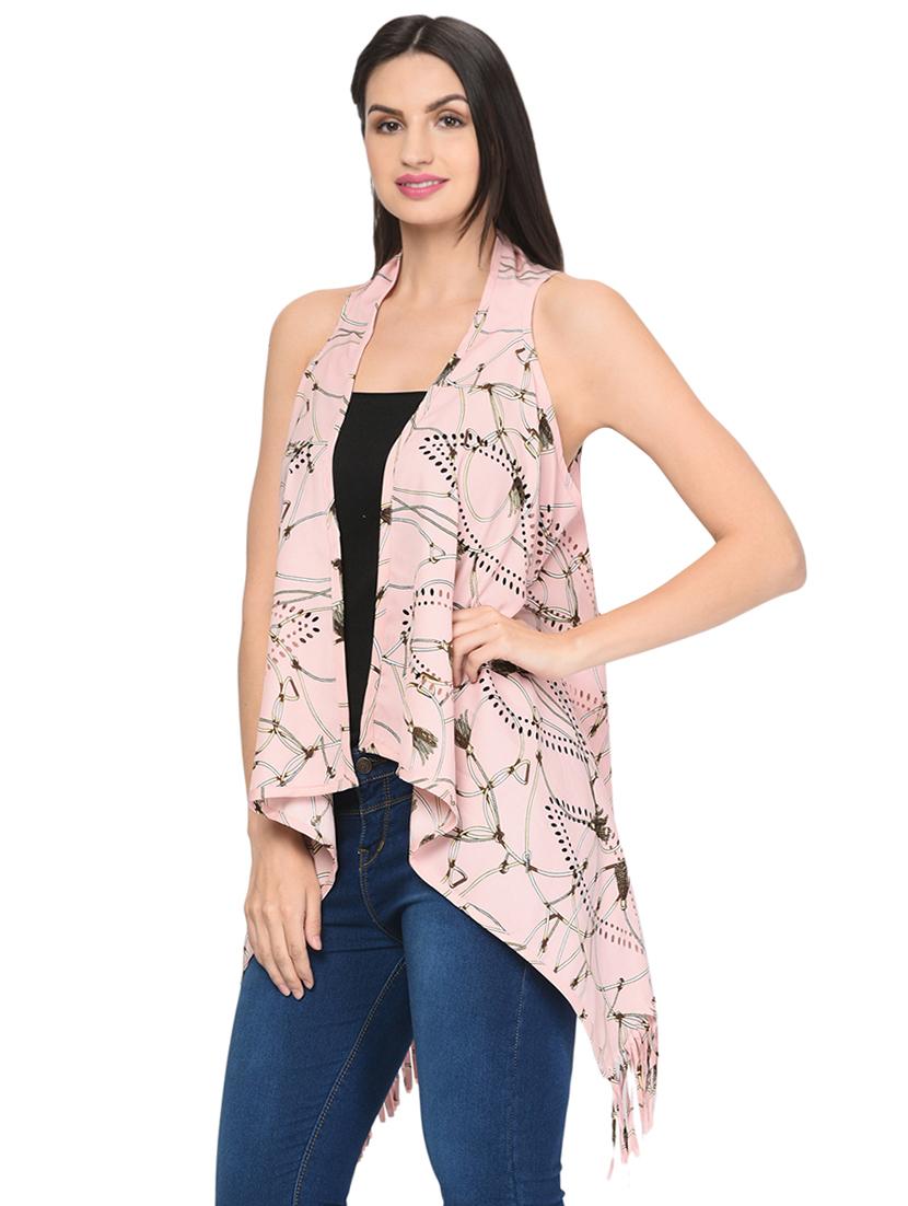 fringe hem asymmetric shrug - 16446780 - Zoom Image - 2