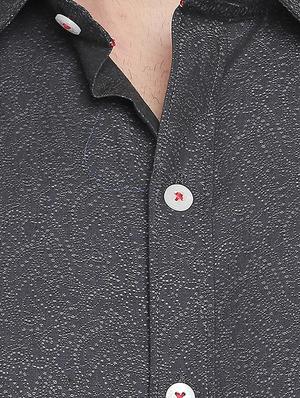 black printed formal shirt - 16447018 - Standard Image - 5