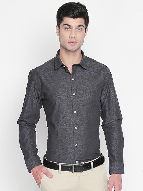 black printed formal shirt - 16447018 - Zoom Image - 1