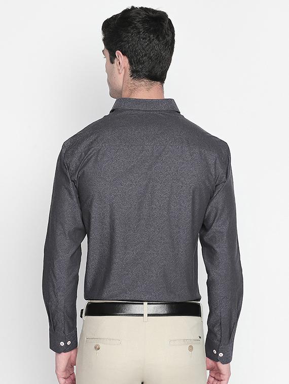 black printed formal shirt - 16447018 - Zoom Image - 3
